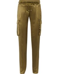 cargo pants balmain satin silk